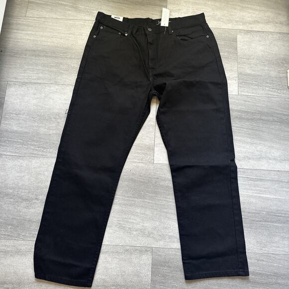 Black Other - George Jeans Mens 40x32 Black Denim Straight Leg 100% Cotton Classic NWT